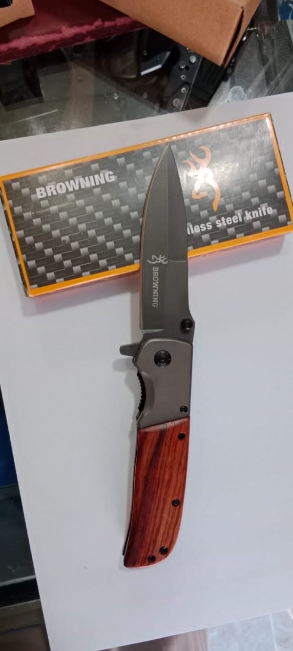 browning polished wood switch knife
